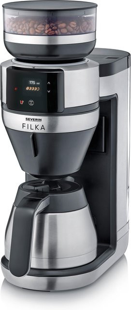Severin Filterkaffeemaschine KA 4853 FILKA 2.0 mit Mahlwerk und Thermokanne in Schwarz/Edelstahl - Bild 1