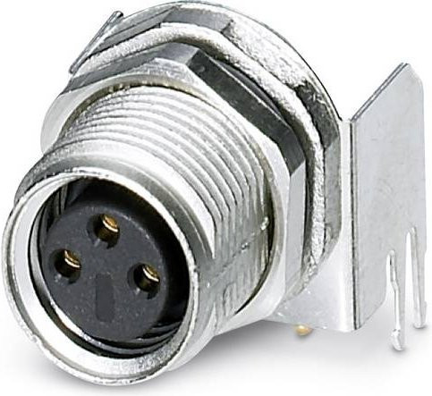 Phoenix Contact 1456145 Sensor-Aktor-Einbausteckverbinder M8 Buchse, 3 Pol, silber, Schraubanschluss - Bild 1