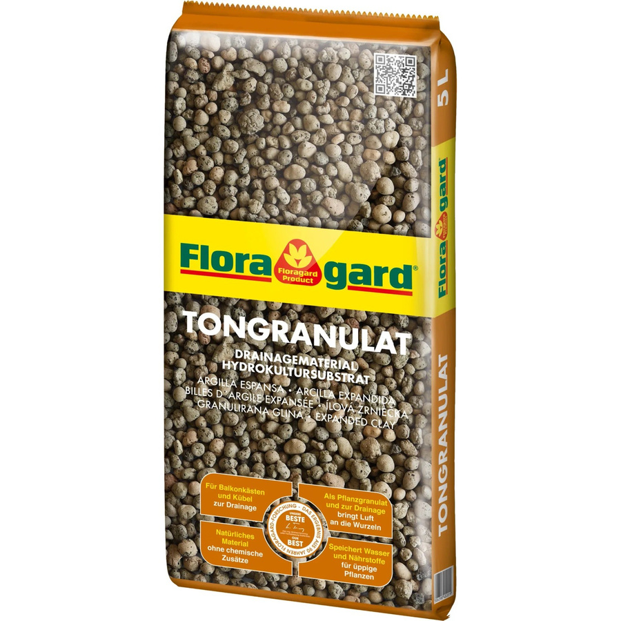 Floragard Blähton Tongranulat für Hydrokulturen, Zimmerpflanzen und Balkonpflanzen, Braun - Bild 2