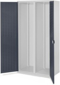 Kappes Schwerlastschrank Mod. 50 Leergehäuse mit Schlitzplatten und Schloss, Farbe: Grau, H x B x T: 195 x 100 x 60 cm - Bild 1