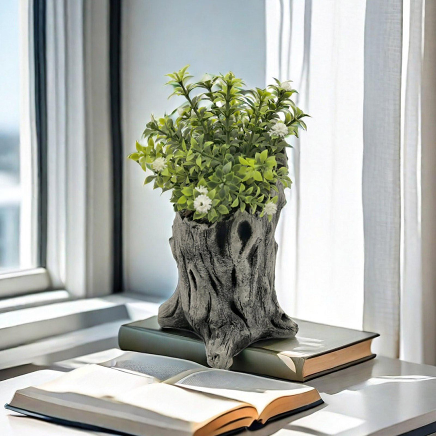 Xudikou Blumentopf aus Zement für Sukkulenten und Kakteen in unregelmäßiger Form - Bild 3