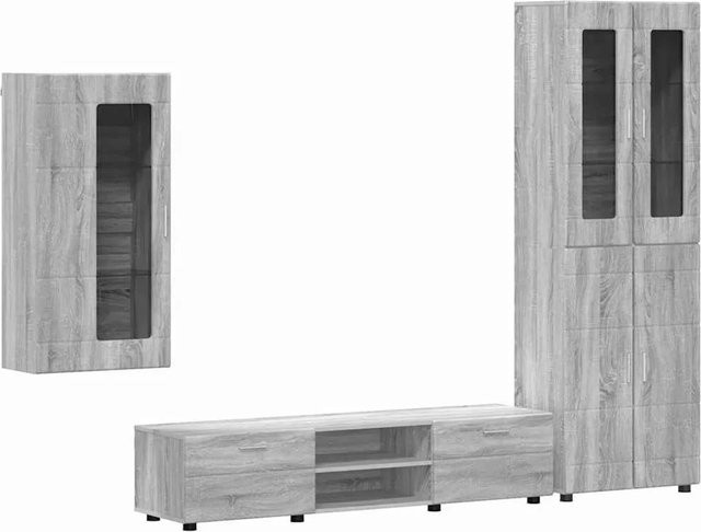 vidaXL TV-Schrankset mit Schubladen in Grau Sonoma Holzoptik, modern und matt - Bild 1