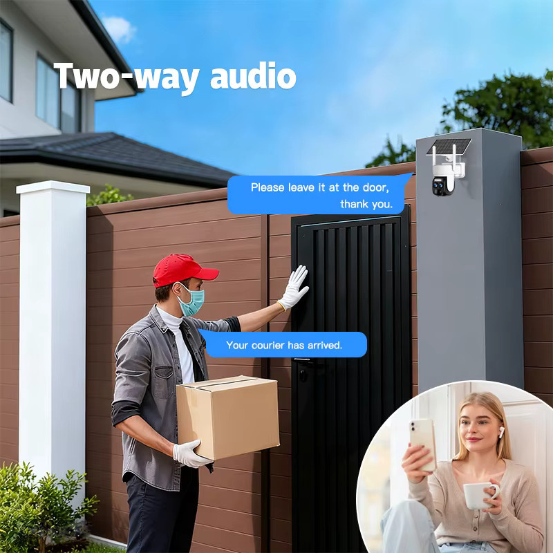 SZSINOCAM WLAN PTZ Solar-IP-Kamera für den Außenbereich in Weiß mit integriertem Akku und HD-Videoüberwachung - Bild 4