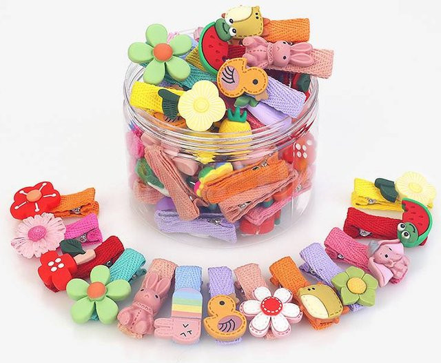 NATAWA Haar Clips, Cartoon, Kinder, gray, 26 Teile - Bild 1