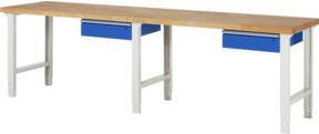 Rau Werkbank 7001A1 höhenverstellbar mit Schublade, Multicolor, B: 300 cm, T: 70 cm, H: 79 bis 114 cm - Bild 1