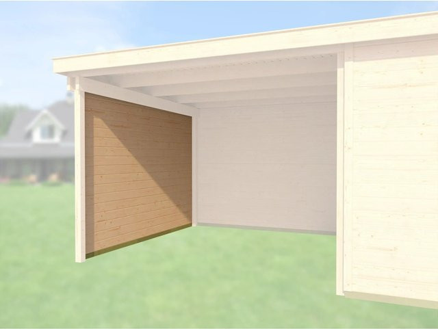 WEKA Seitenwand WekaLine für Flachdach-Modelle, Holz, beige - Bild 1
