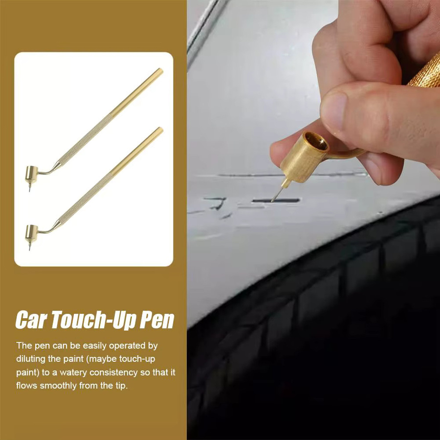Präzisions-Stift mit Schrägspitze und Gold-Metallgehäuse für professionelle Reparaturen und Kunstarbeiten - Bild 2