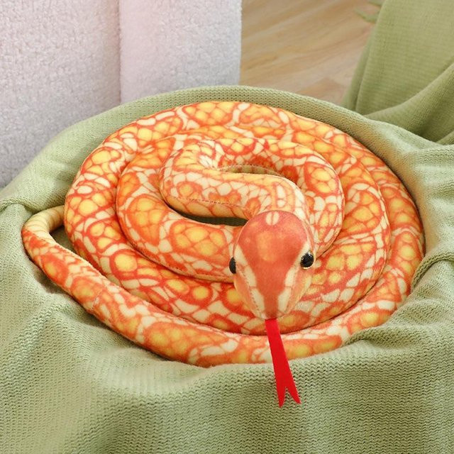Yiran Health & Beauty Schlangen Plüschtier, Boa, 160cm, bunt/mehrfarbig - Bild 1