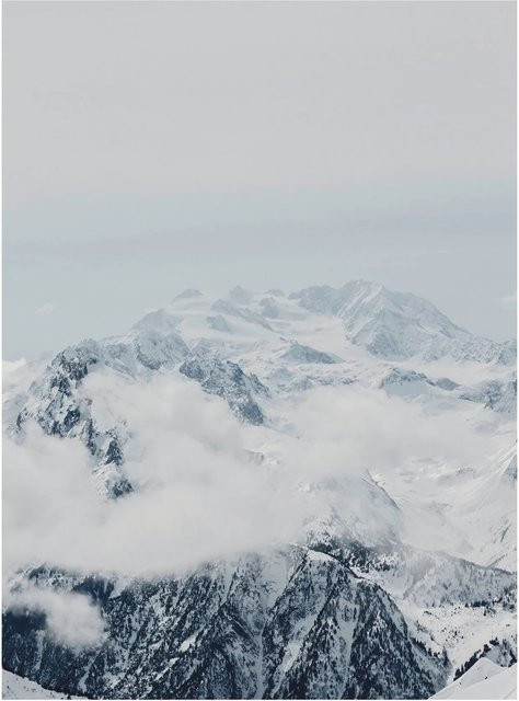 Komar Wandbild Mountains Clouds aus Qualitätsvlies, Breite: 30 cm, Höhe: 40 cm - Bild 1