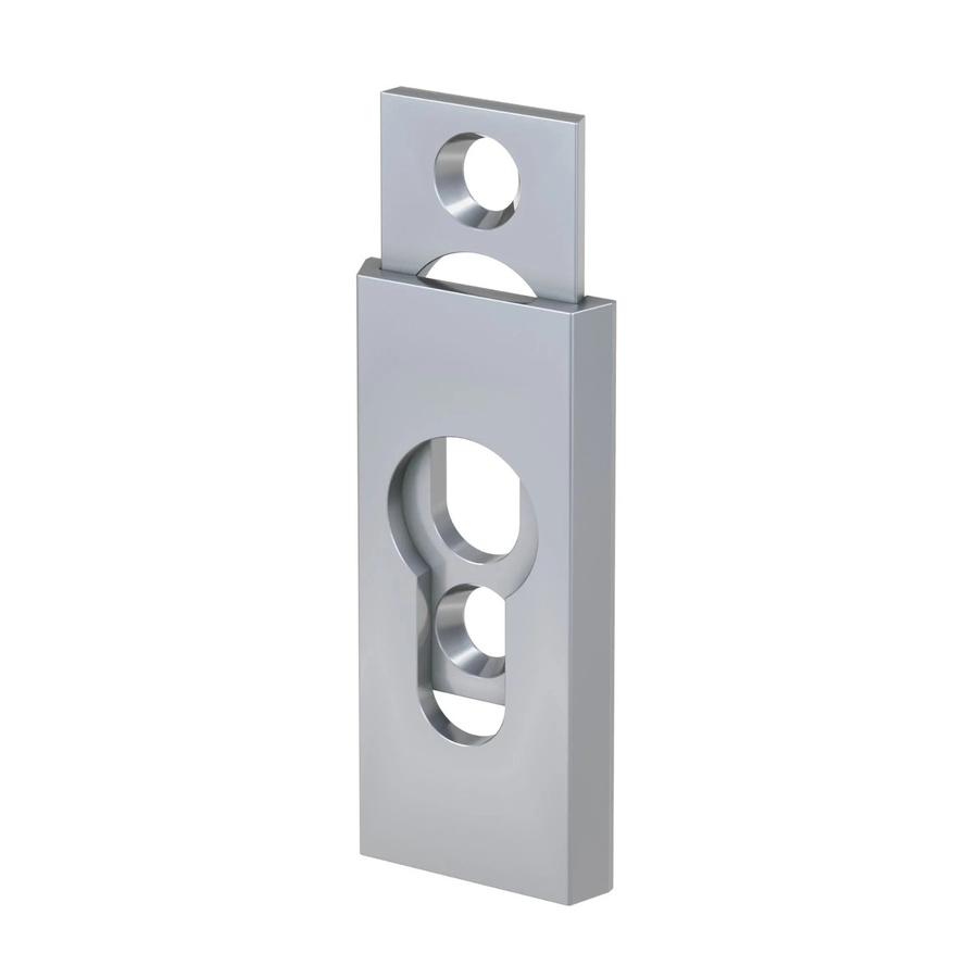 BASI Schutz-Schieberosette SR 450 PZ Eckig aus Aluminium in Silber - Bild 2