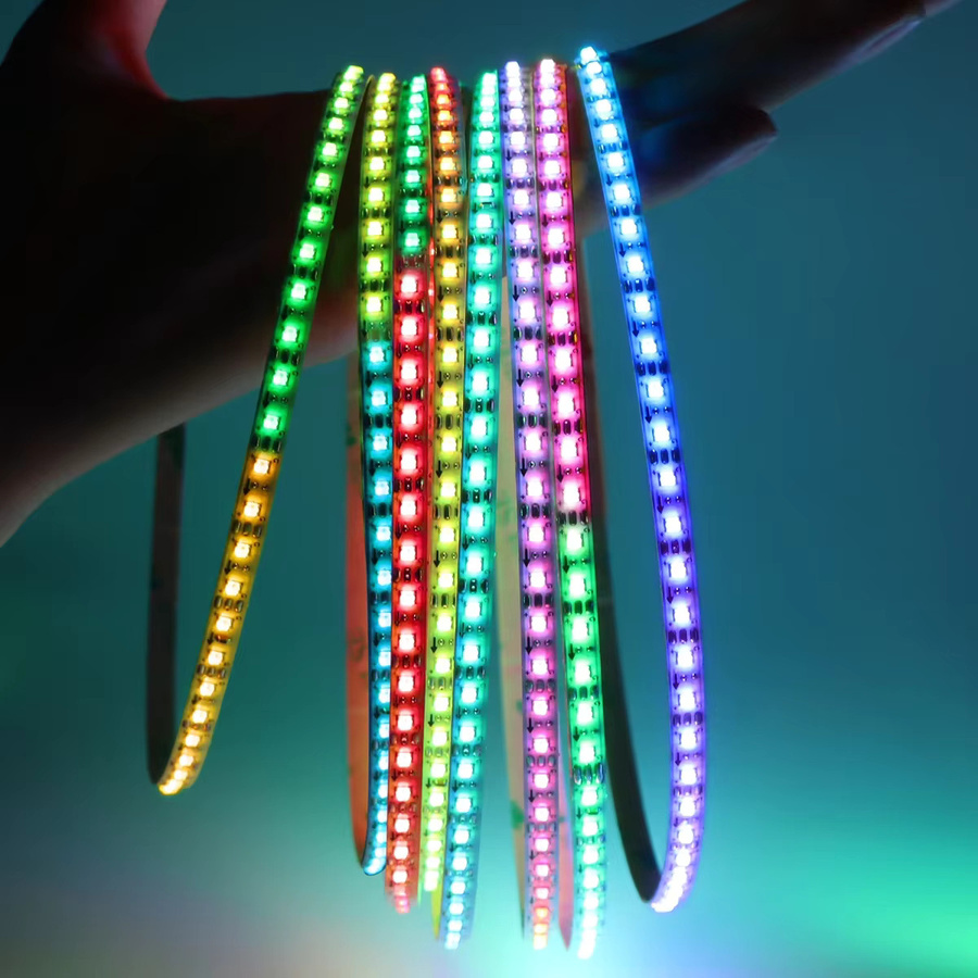 Lcamaw WS2812B RGBIC LED-Streifen, 5 mm ultraschmal, 2020 SMD, DC5 V, Multicolor, adressierbar - Bild 4