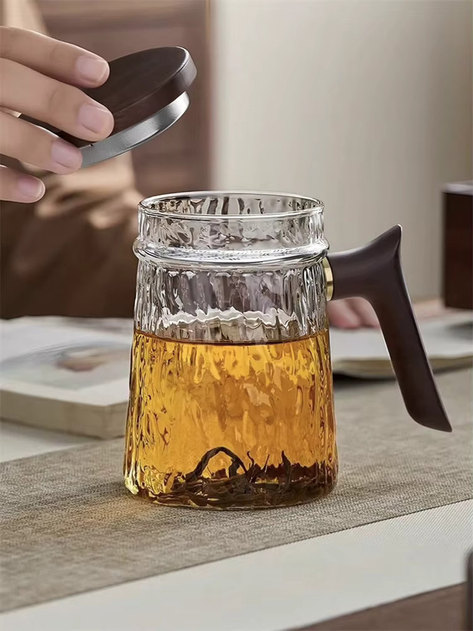 BenRussell Glas-Teetasse mit abnehmbarem Edelstahl-Halbmondfilter, transparent, 600 ml - Bild 4