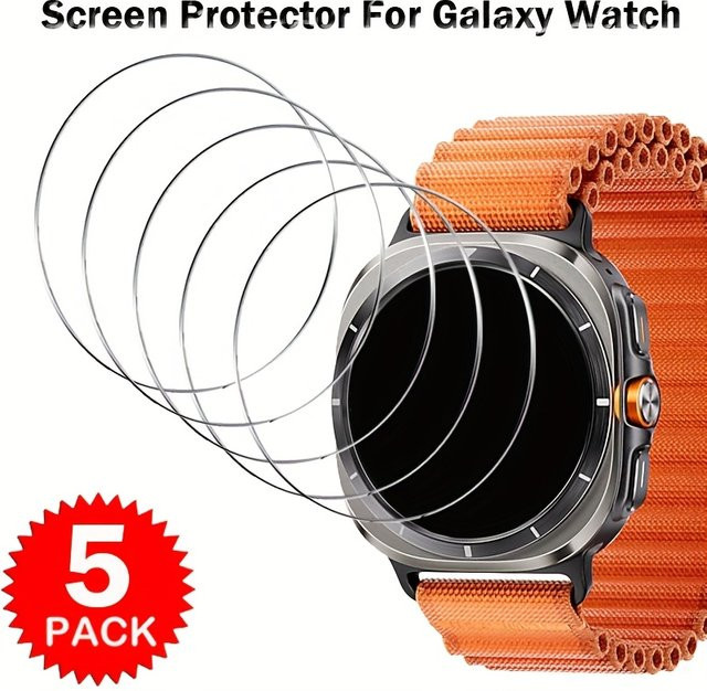 Samsung Displayschutzfolie Glas, transparent, für Galaxy Watch 4 5 6 - Bild 1