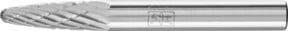 PFERD Hartmetall Frässtift Rundbogen RBF universal mittel kreuzverzahnt, Durchmesser: 6 mm, Länge: 18 mm, Schaft-Ø: 6 mm, Farbe: Silber - Bild 1