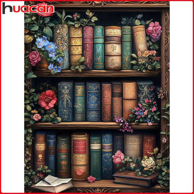 Huacan Diamond Painting Blumen-Buch, Diamant-Stickerei Komplettset, Bastelset - Bild 1