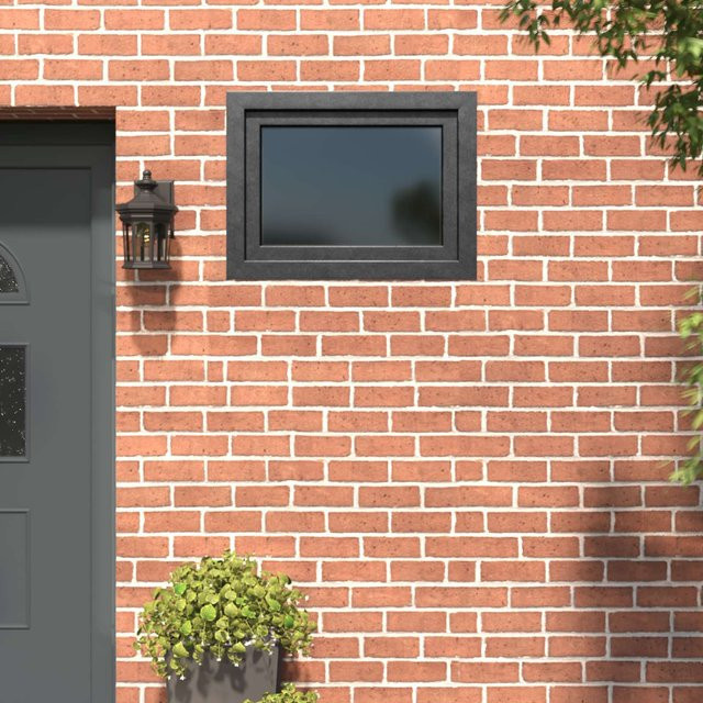 Kellerfenster RISOR von Yiwydaa aus PVC und Glas in Anthrazit, Breite: 80 cm, Höhe: 50 cm - Bild 1