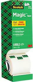 Scotch Magic 810 Klebeband transparent, 8 Rollen, Breite: 19 mm, Länge: 33 m - Bild 2