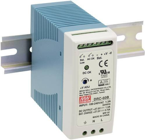 Mean Well MW DRC-60B Hutschienen-Netzteil 27.6 V/DC 1.4A 59W mit 2 Ausgängen in Weiß - Bild 1