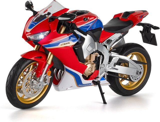 MAKEDA Honda CBR1000 Monkey Motorradmodell, 1:9, Metall, Rot, mit lenkbarem Vorderrad - Bild 1