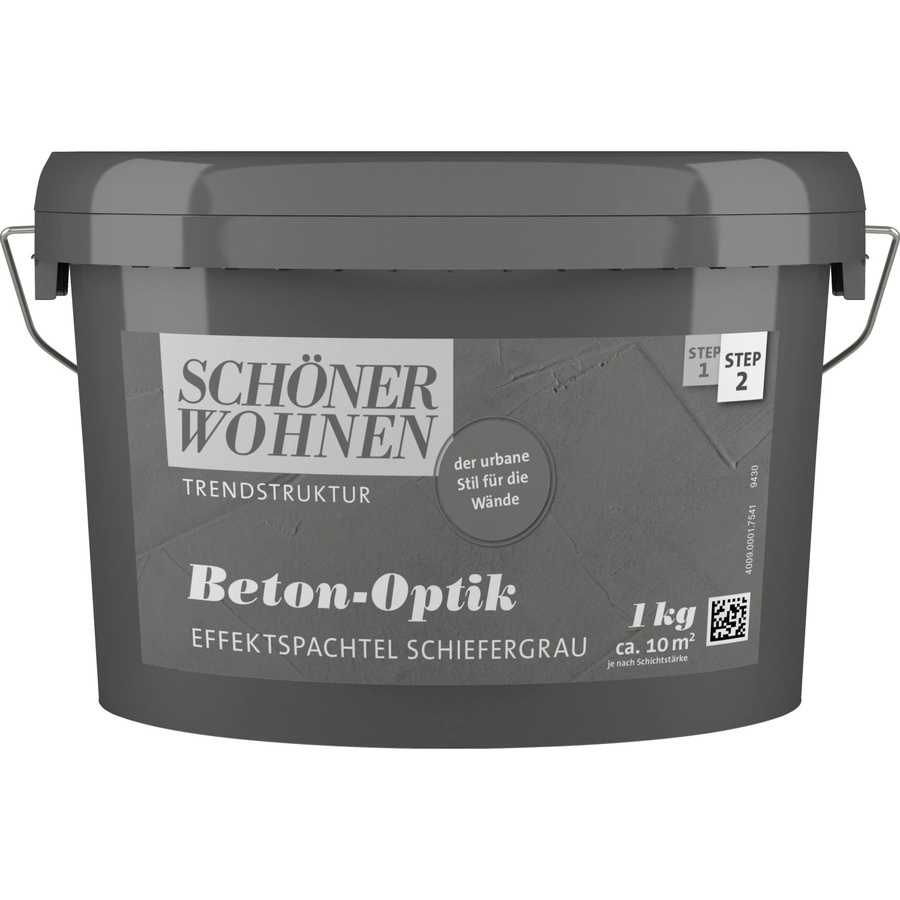 Schöner Wohnen Beton-Optik Effektspachtel Schiefergrau, 1 kg - Bild 2