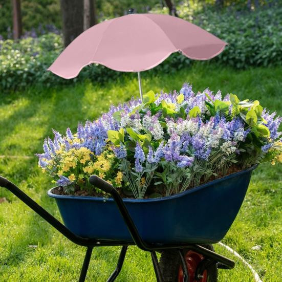 Hello Garden Pflanzenschirm in Grün mit Erdspieß und höhenverstellbarem Polyester-Gartenschirm - Bild 2