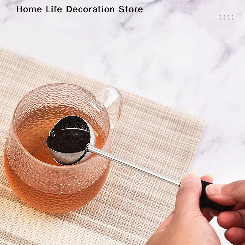 HOUKEA Tragbarer Tee-Infuser aus 304 Edelstahl in Silber mit rotierendem Teesieb und feinem Filternetz - Bild 4