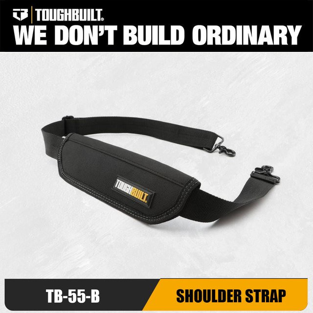 ToughBuilt TB-55-B Gepolsterter Schultergurt zur Gewichtsverteilung in Schwarz für ClipTech Taschen und Werkzeuggürtel - Bild 1