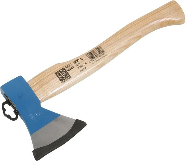 LUX-TOOLS Beil aus Stahl in Blau mit 36 cm Länge und 600 g Gewicht - Bild 1