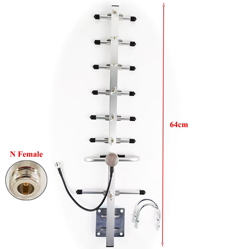 SignalPlus LoRa Yagi-Richtantenne mit 8 Elementen, 12dBi Gewinn, Farbe: Silber, Frequenzen: 868MHz, 915MHz, 923MHz - Bild 1