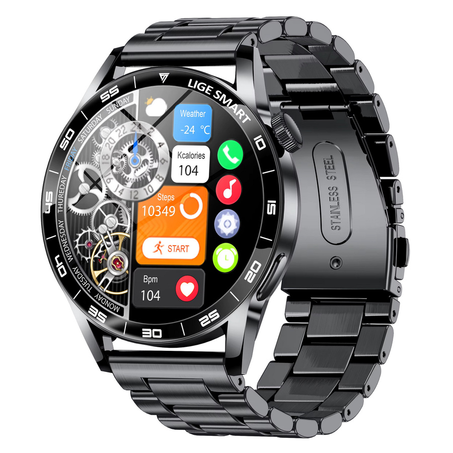 LIGE Smartwatch, Edelstahl, Bicolor, 1,38 Zoll, Unisex - Bild 7
