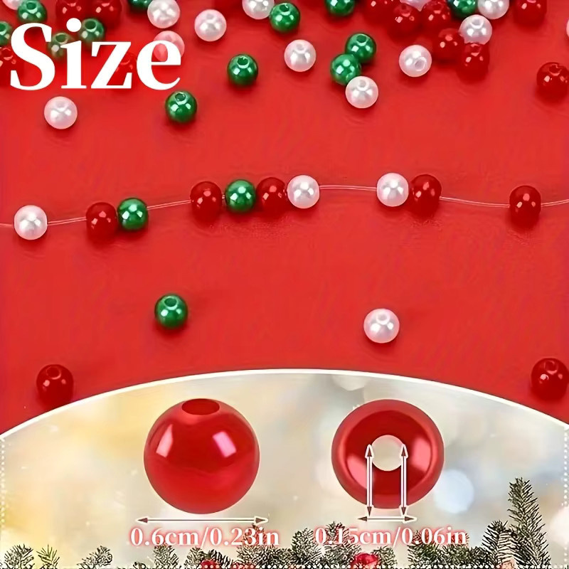 QYWCTZ Acrylperlen, Weihnachtsfarbschema, Unisex - Bild 3