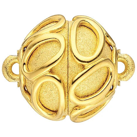 Colfem Kettenschließe Magnet-Schließe, 925 Silber, gold vergoldet, Unisex - Bild 1