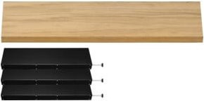 Kraftwerk MOBILIO Arbeitsflächen-Erweiterungs-Set für 2 Möbel-Elemente in Holzoptik, Schwarz-Braun - Bild 1
