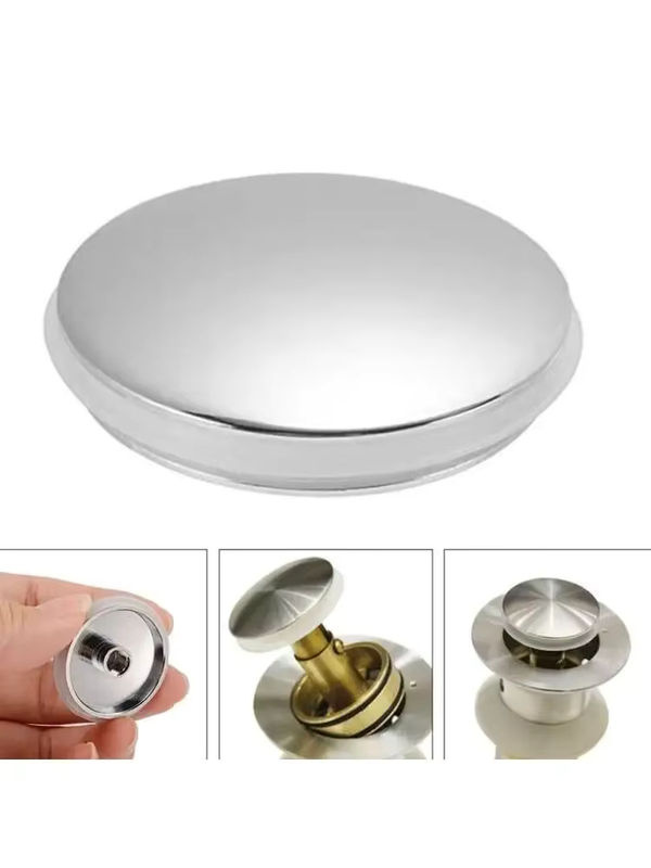 VIBRATITE Pop-Up-Waschbeckenstopfen mit Klick-Funktion in Chrom, Durchmesser: 38 mm - Bild 6