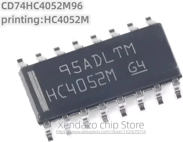 10er Set CD74HC4052M96 Analog-Multiplexer-Chips im SOP-16 Gehäuse von Xendazo in Schwarz - Bild 1