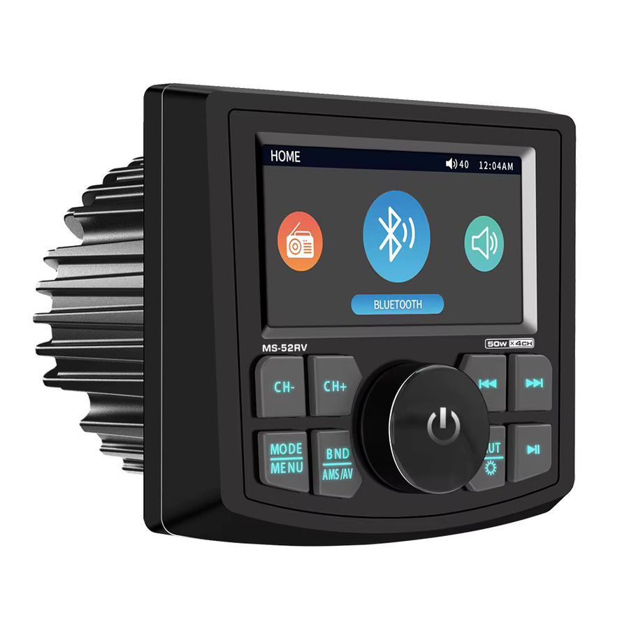 GRANDnavi Marine Stereo MP5 Radio Player mit Bluetooth, FM/AM/RDS und IPX5 Wasserdichtigkeit in Schwarz - Bild 6