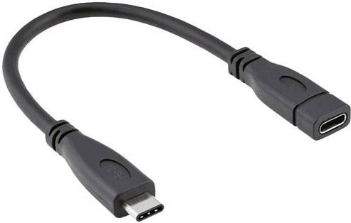 Roline USB-C Kabel USB 3.2 Gen2 Schwarz Geschirmt 0,15 m - Bild 1