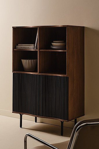 IKEA LÖVSTRAND Kabinett Braun mit Soft-Close-Türen und Regalböden, B/T/H: 94 x 46 x 147 cm - Bild 1