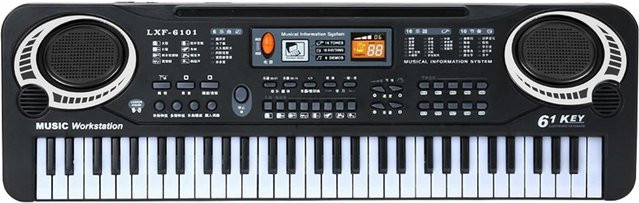 TOMTOP JMS Digitale Musik Elektronische Tastatur, 61 Tasten, Schwarz - Bild 1
