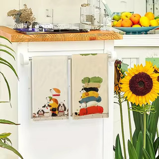2er-Pack dekorative Küchentücher mit Hundemotiv in Multicolour - Bild 2