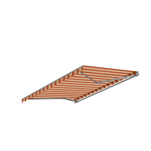 CASAYA Gelenkarmmarkise mit Kurbel in Gelb-Orange-Silber, Breite: 350 cm, Tiefe: 250 cm - Bild 2