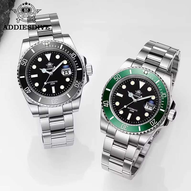 ADDIESDIVE Automatik-Armbanduhr, Edelstahl, Keramiklünette, Herren - Bild 4