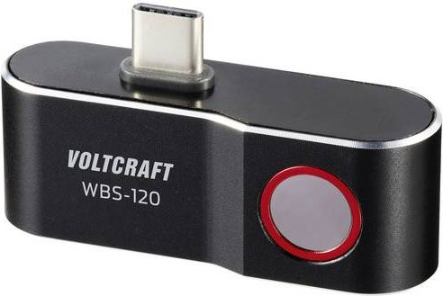 Voltcraft WBS-120 Wärmebildkamera in Schwarz mit USB-C Anschluss für Android Geräte, Messbereich -20 bis 400°C, 120 x 90 Pixel, 25Hz - Bild 1