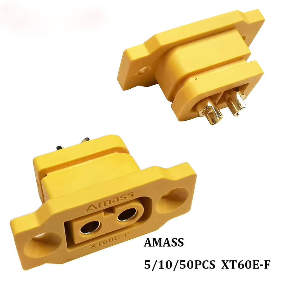 Amass XT60E-F Buchsenstecker vergoldet gelb Hochstrom-Batterieanschluss für RC FPV Drohnen - Bild 2