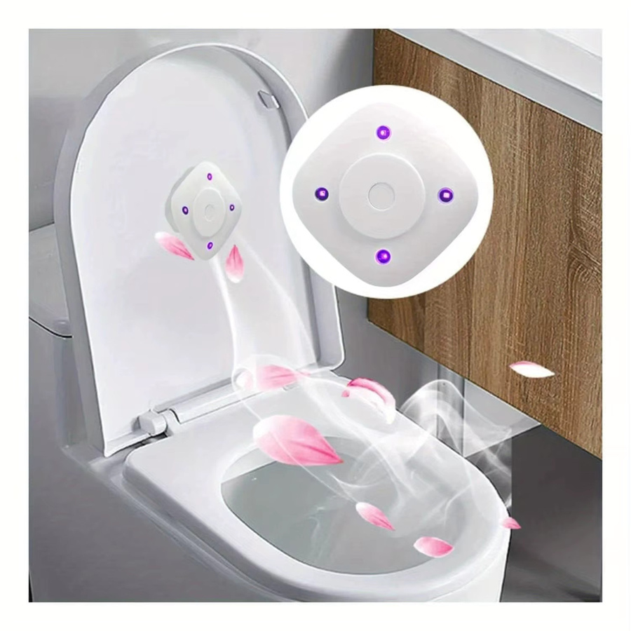 Tragbarer UVC-Toilettensterilisator mit LED-Schüssellicht, USB wiederaufladbare UV-Lampe für Badezimmer und Reisen, Weiß - Bild 4
