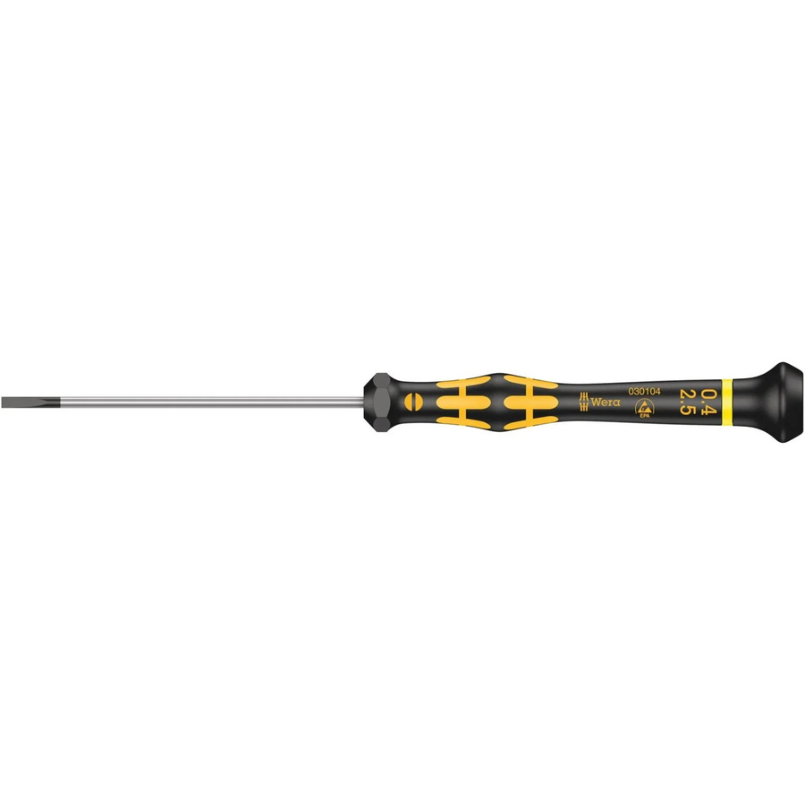 Wera 1578 A ESD Kraftform Micro Schlitz-Schraubendreher in Schwarz und Multicolour, Klingenbreite: 2,5 mm, Klingenlänge: 80 mm - Bild 2