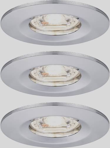 Paulmann Nova mini LED-Einbauleuchte 3er Set, rund, warmweiß, Chrom/Silber, IP44 - Bild 1