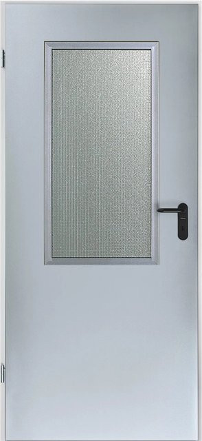 Hörmann ZK Türelement inkl. Drückergarnitur aus Stahl in Grau, B: 100 cm, H: 200 cm, DIN Links - Bild 1