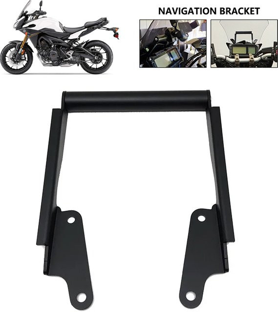 TUTU-MOTO Motorrad Telefon Halterung für Yamaha MT-09 und Tracer 900 FJ-09 Modelle 2016-2017, Navigationshalterung Montage Adapter, Schwarz - Bild 1