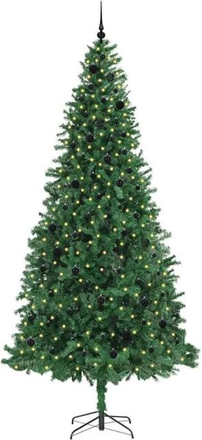 vidaXL Künstlicher Weihnachtsbaum in Grün mit 300 warmweißen LEDs und Ständer, Höhe: 300 cm - Bild 1